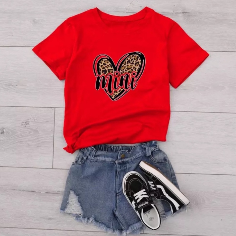 RED Mini Matching Shirt Set Toddler (Mini Listing)